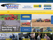 Tablet Screenshot of koletzkyimplement.com